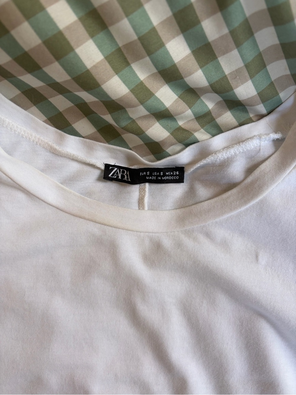 Zara White Puff Sleeve Tee